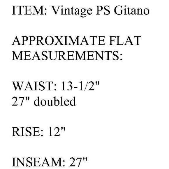 Vintage (80s) PS Gitano High Waisted Jeans Size 6 Short (Waist 27) - Picture 8 of 8